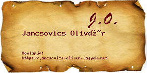 Jancsovics Olivér névjegykártya